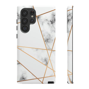 Marble Geometric Android Case (Protective) Samsung Galaxy S22 Ultra Glossy Phone Case