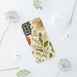 Poppy Red Vintage Flower Samsung Case (Protective) Phone Case