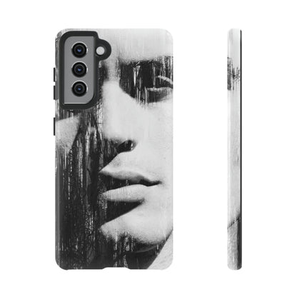 Black & White Pop Art Android Case (Protective) Samsung Galaxy S21 Glossy Phone Case