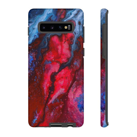 Neon Red Ink Art Android Case (Protective) Samsung Galaxy S10 Plus Glossy Phone Case