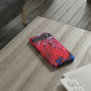 Bright Red Ink Art Android Case (Protective) Phone Case