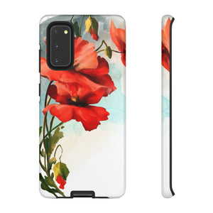 Poppy Flower Drawing Android Case (Protective) Samsung Galaxy S20 Glossy Phone Case