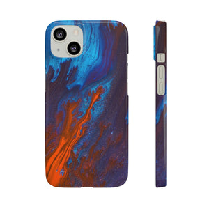 Orange Flame Ink Art iPhone Case (Slim) iPhone 13 Glossy Phone Case