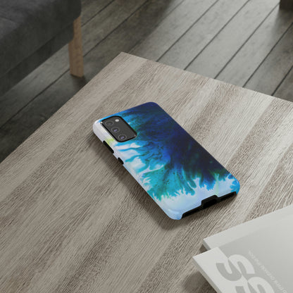 Blue Liquid Ink Art Android Case (Protective) Phone Case