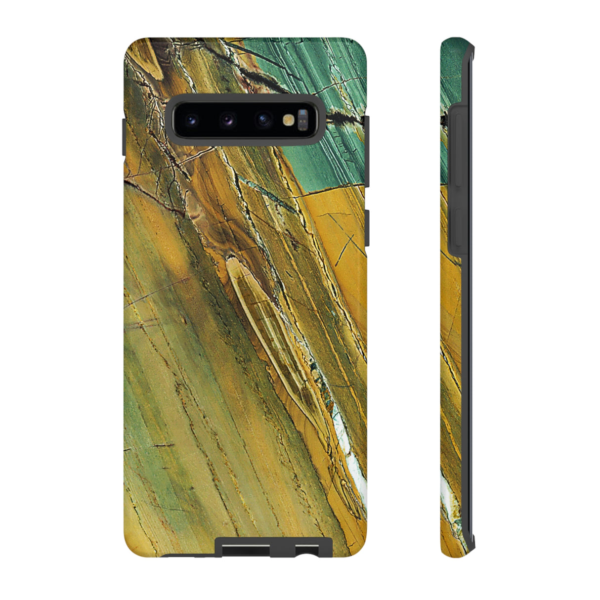 Cracked Yellow Android Case (Protective) Samsung Galaxy S10 Plus Glossy Phone Case