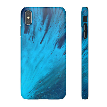 Light Blue Ink Art iPhone Case (Slim) iPhone XS MAX Matte Phone Case