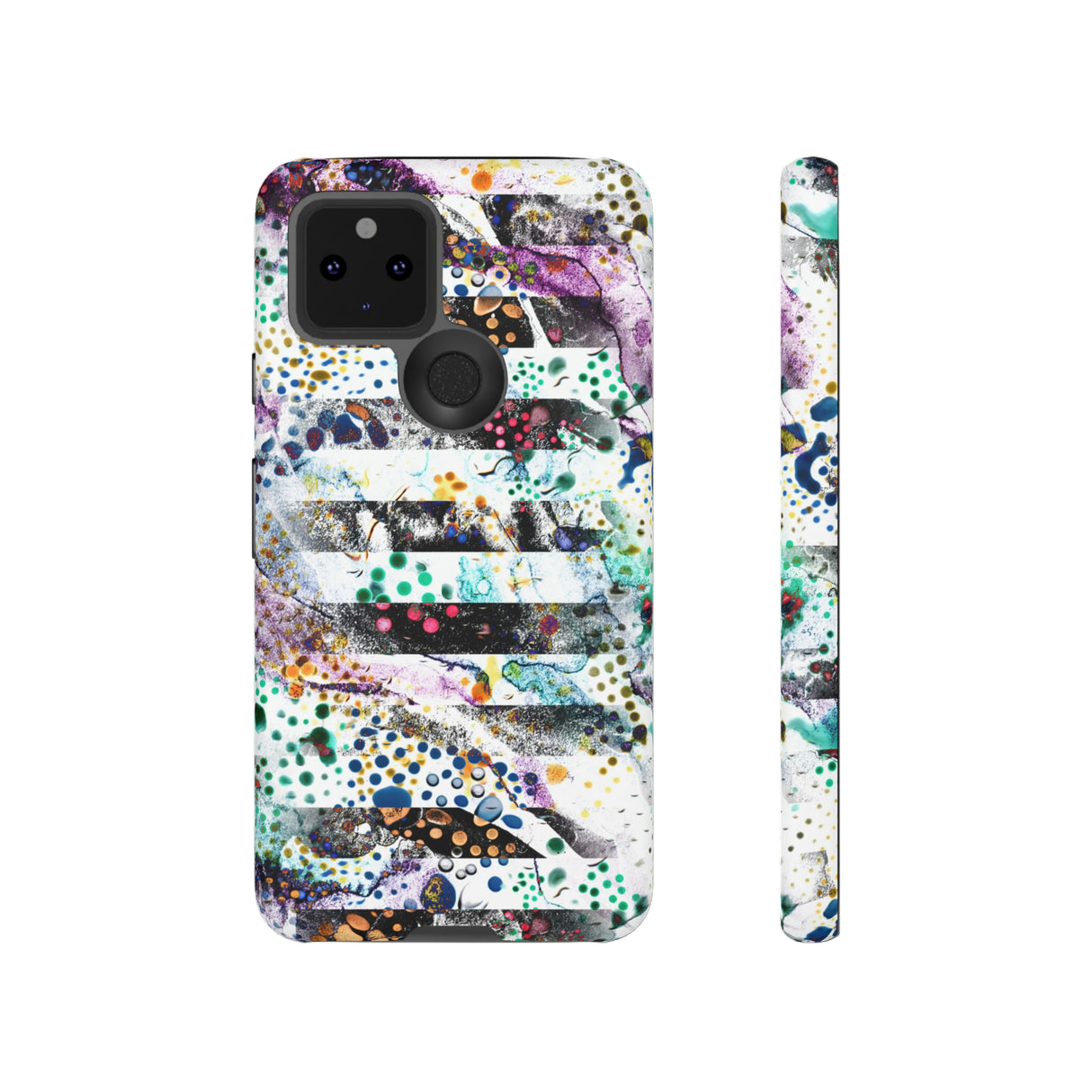 Abstract Green Purple Android Case (Protective) Google Pixel 5 5G Matte Phone Case