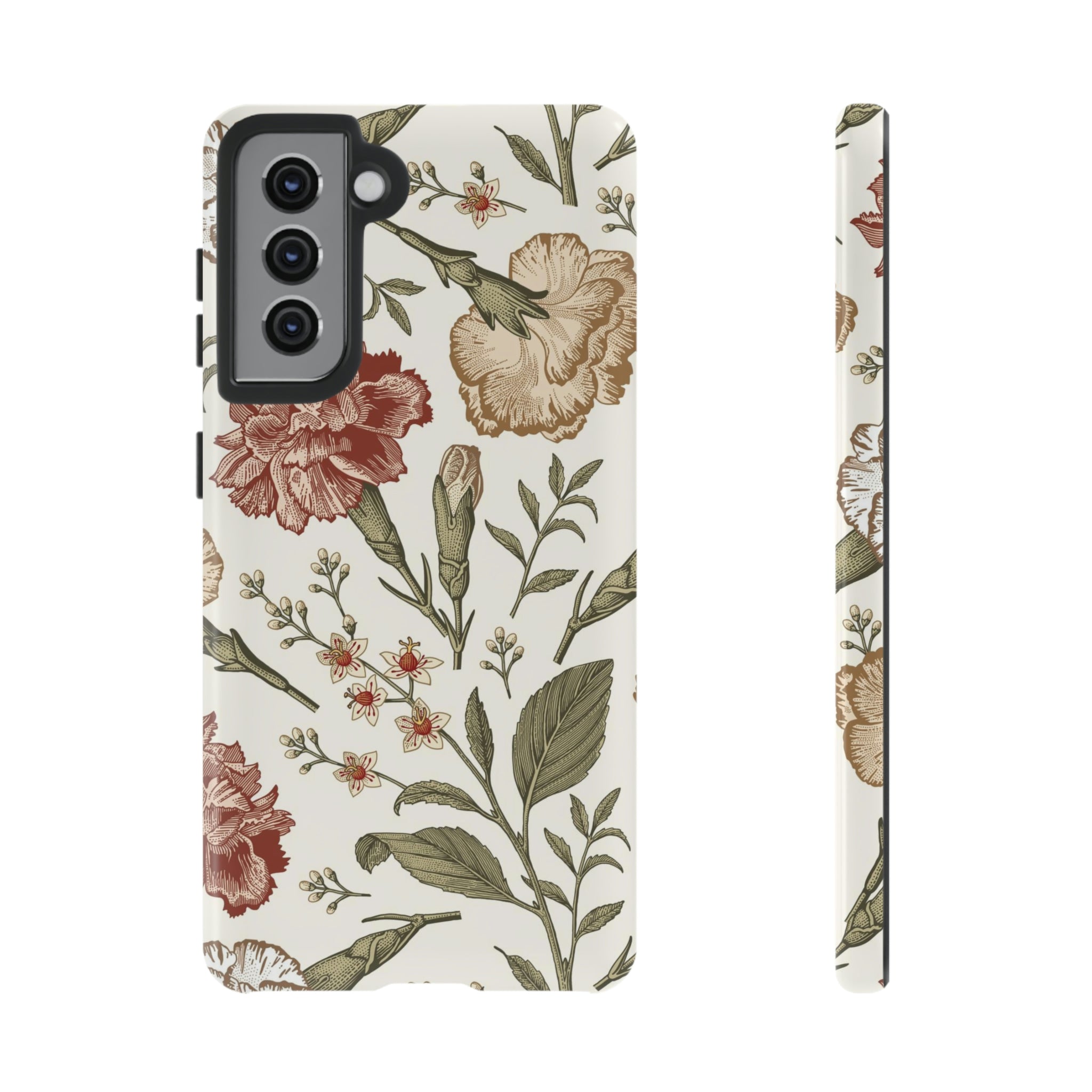 Carnation Vintage Flower Samsung Case (Protective) Samsung Galaxy S21 Glossy Phone Case