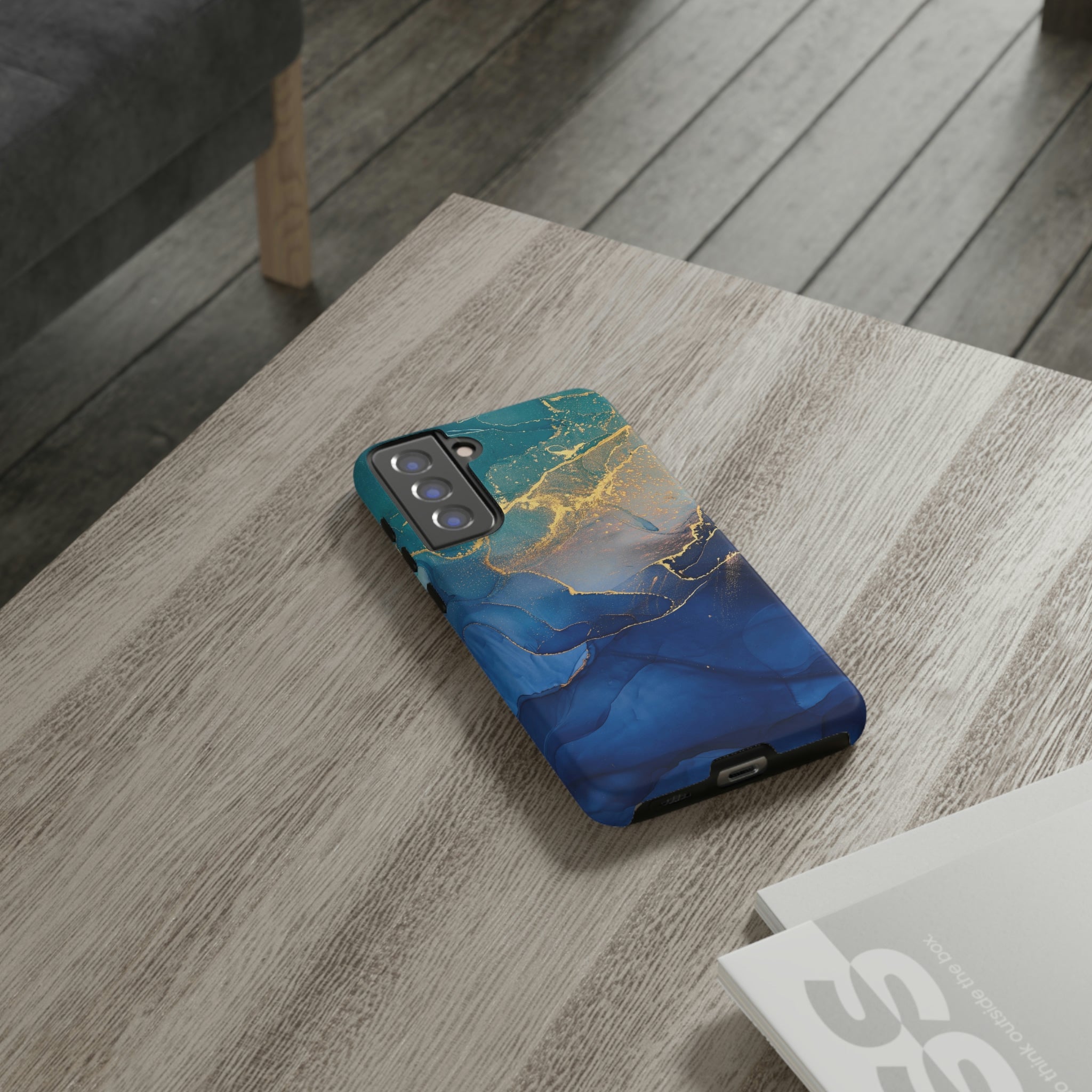 Blue Alcohol Ink Android Case (Protective) Phone Case