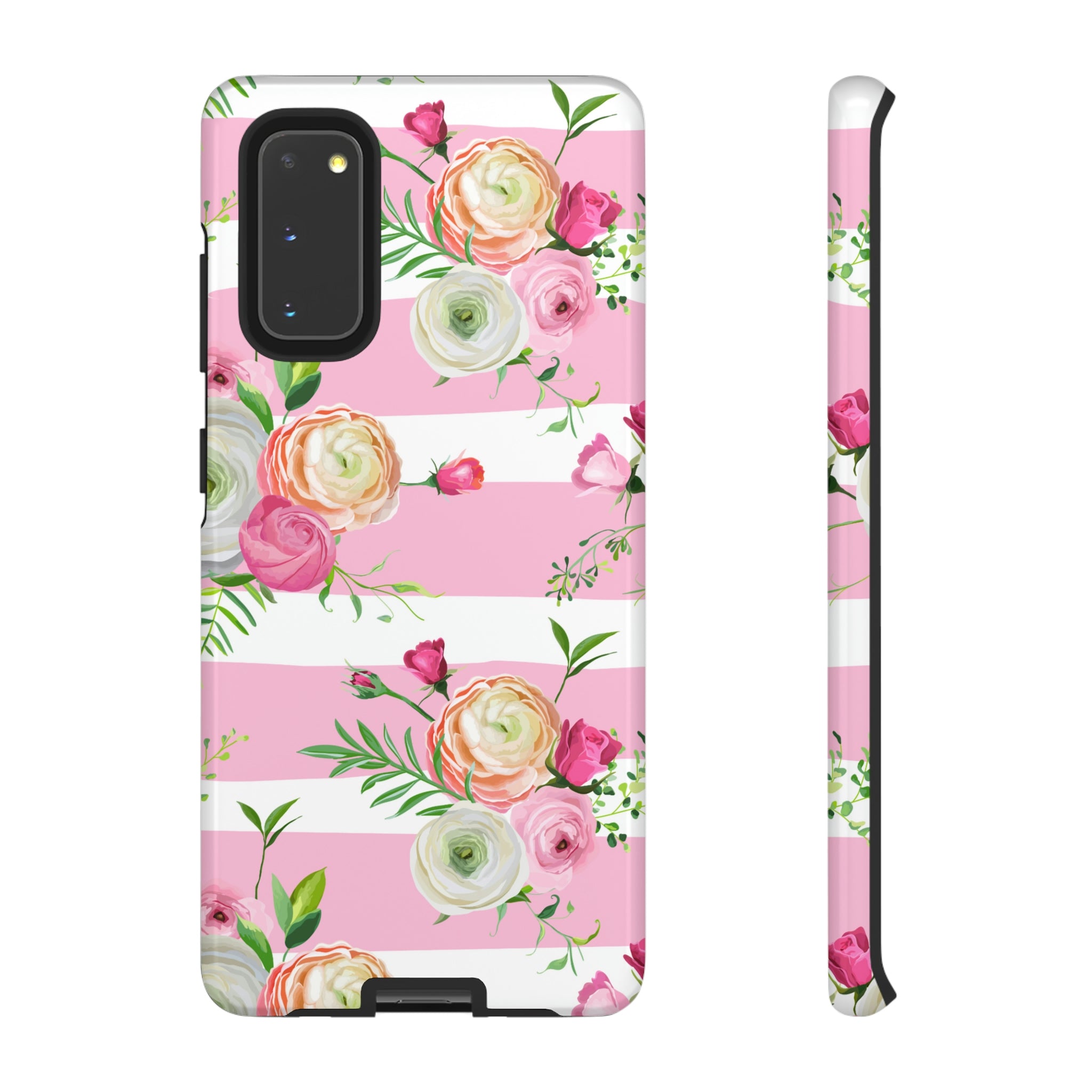 Pink Roses Android Case (Protective) Samsung Galaxy S20 Glossy Phone Case