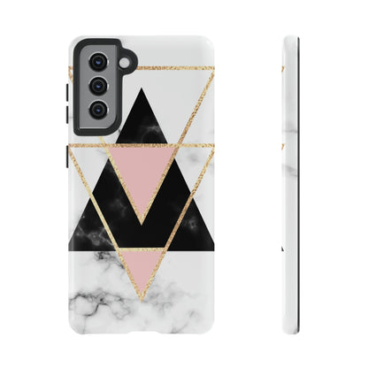 Marble Triangles Android Case (Protective) Samsung Galaxy S21 Glossy Phone Case