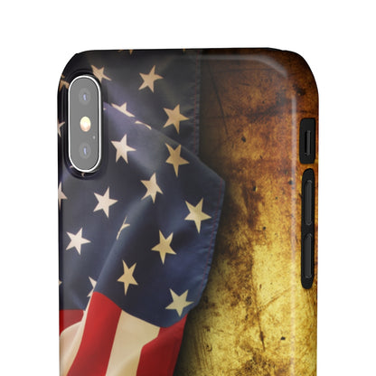 Close up of American flag Samsung/iPhone (Slim) iPhone XS MAX Glossy Phone Case