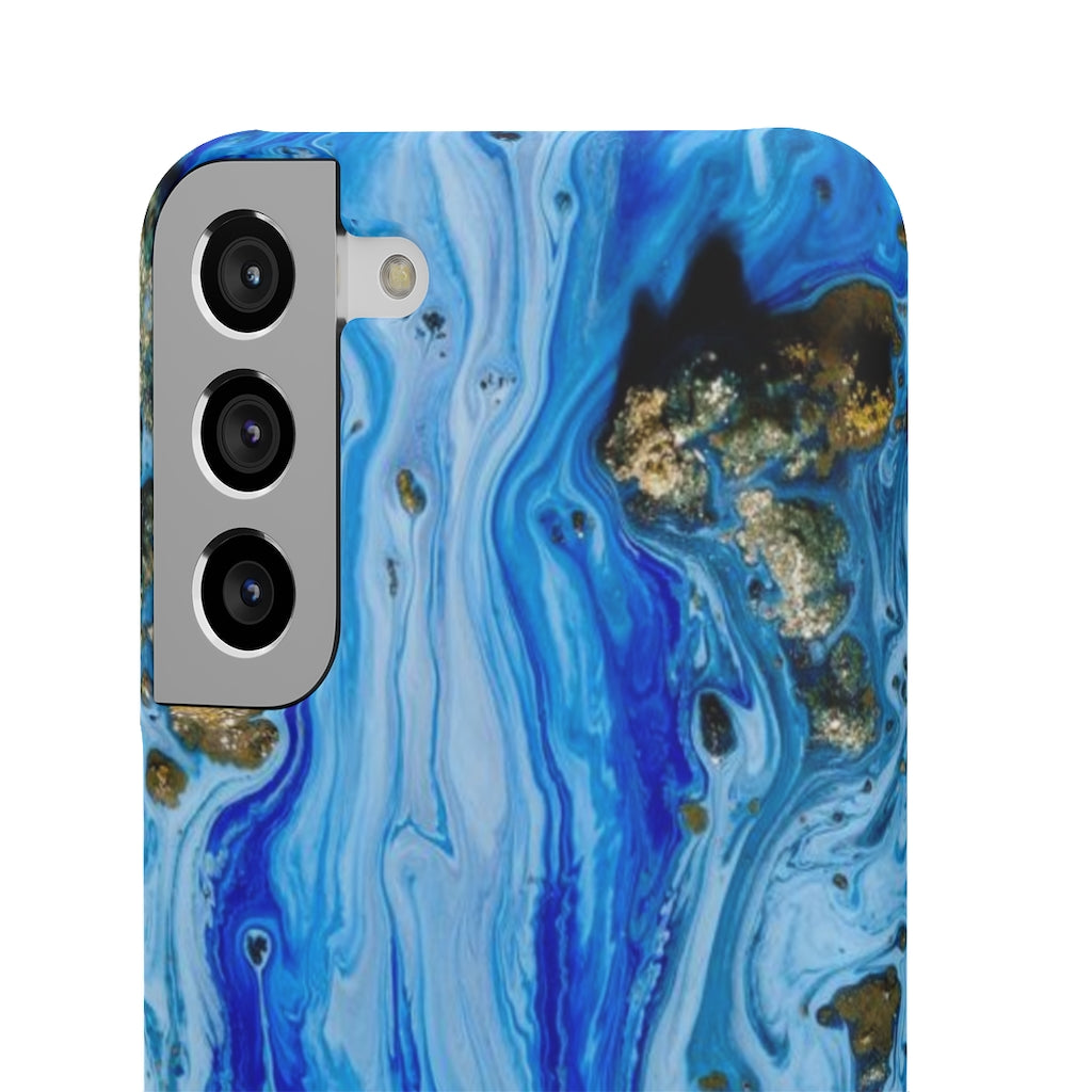 Blue Ice Ink Art Android Case (Slim) Phone Case