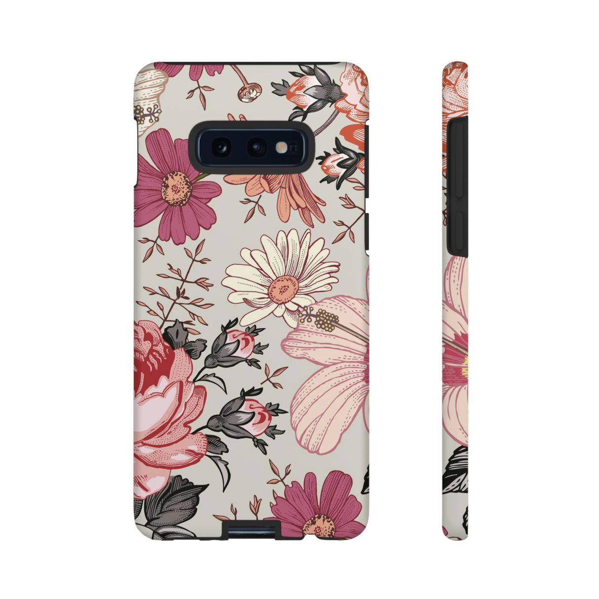 Pink daisies Vintage Flower Samsung Case (Protective) Samsung Galaxy S10E Matte Phone Case