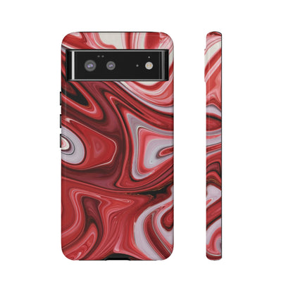 Red White Liquid Android Case (Protective) Google Pixel 6 Glossy Phone Case