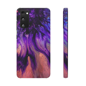 Purple Flow Ink Art Android Case (Slim) Samsung S20 FE Glossy Phone Case