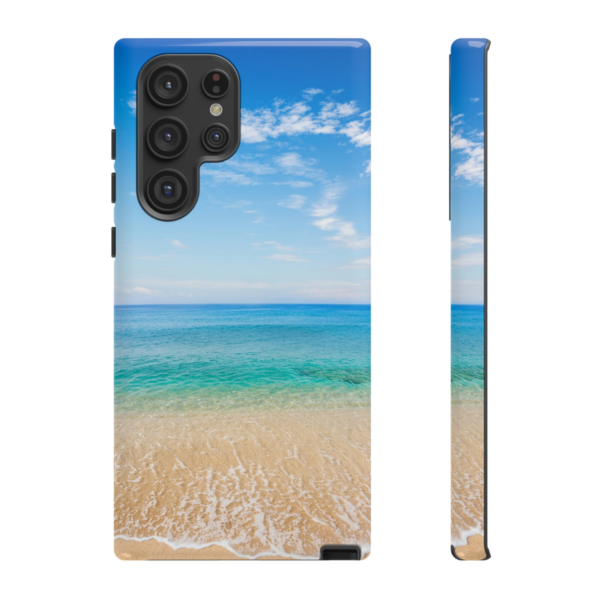 Tropical Beach Android Case (Protective) Samsung Galaxy S22 Ultra Glossy Phone Case