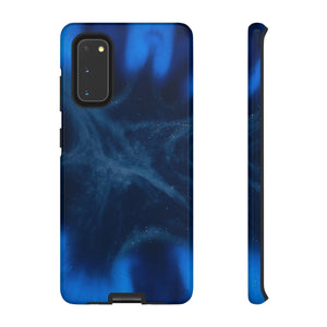 Blue Space Ink Art Android Case (Protective) Samsung Galaxy S20 Glossy Phone Case