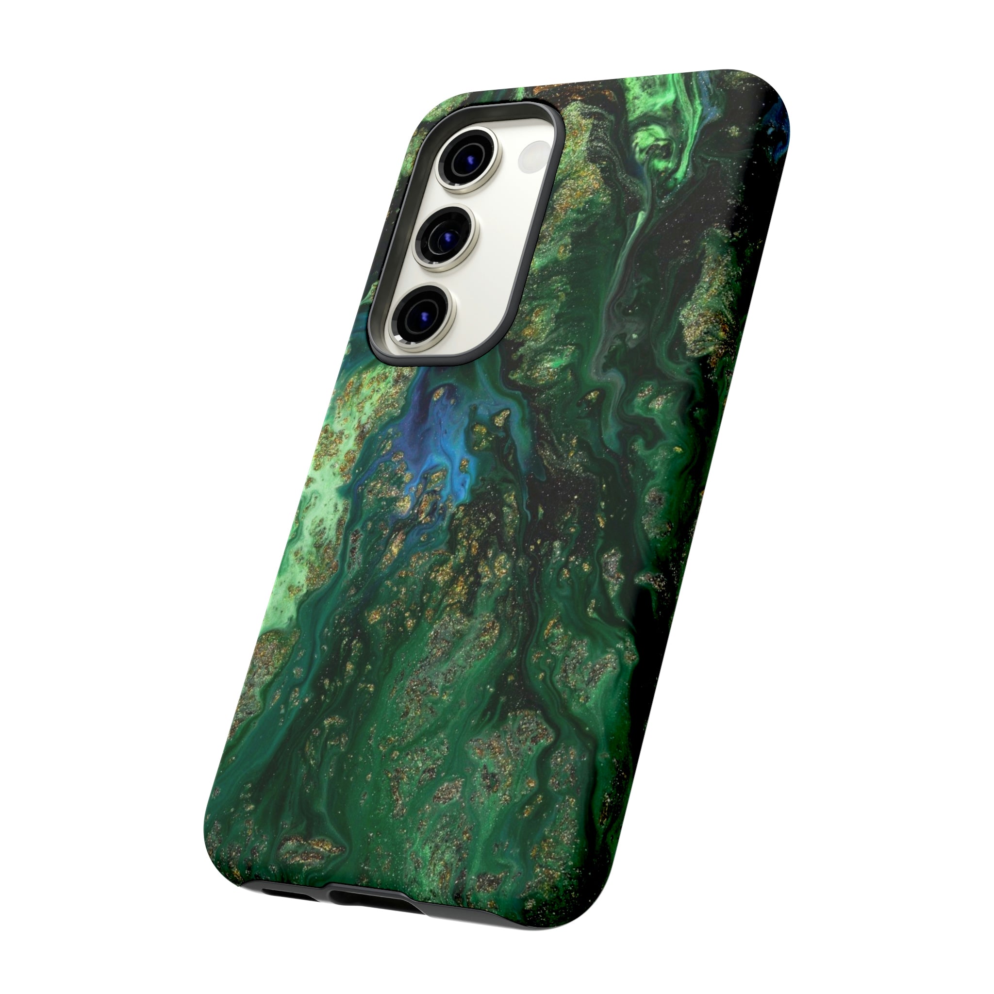 Green Liquid Marble Ink Art Android Case (Protective) Phone Case