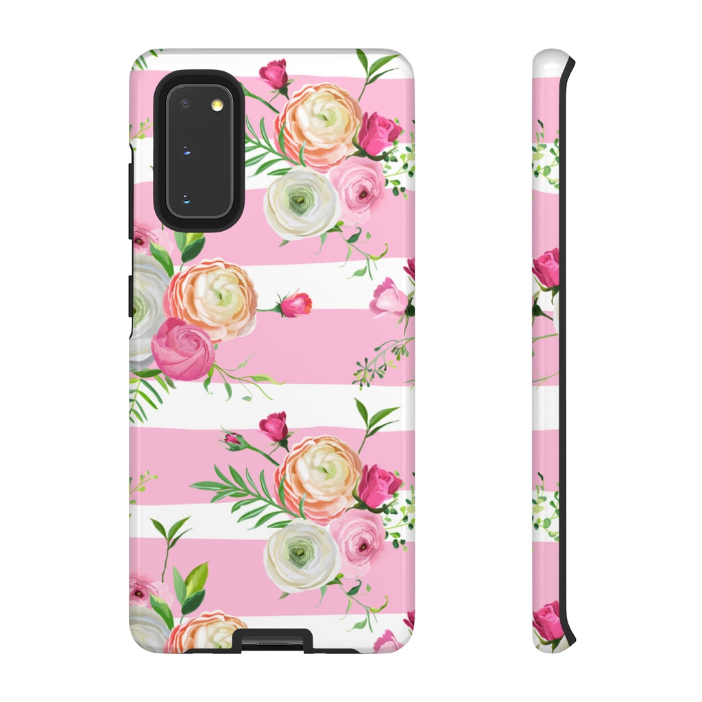 Pink Roses and Ranunculus Flowers Samsung Case (Protective) Samsung Galaxy S20 Glossy Phone Case