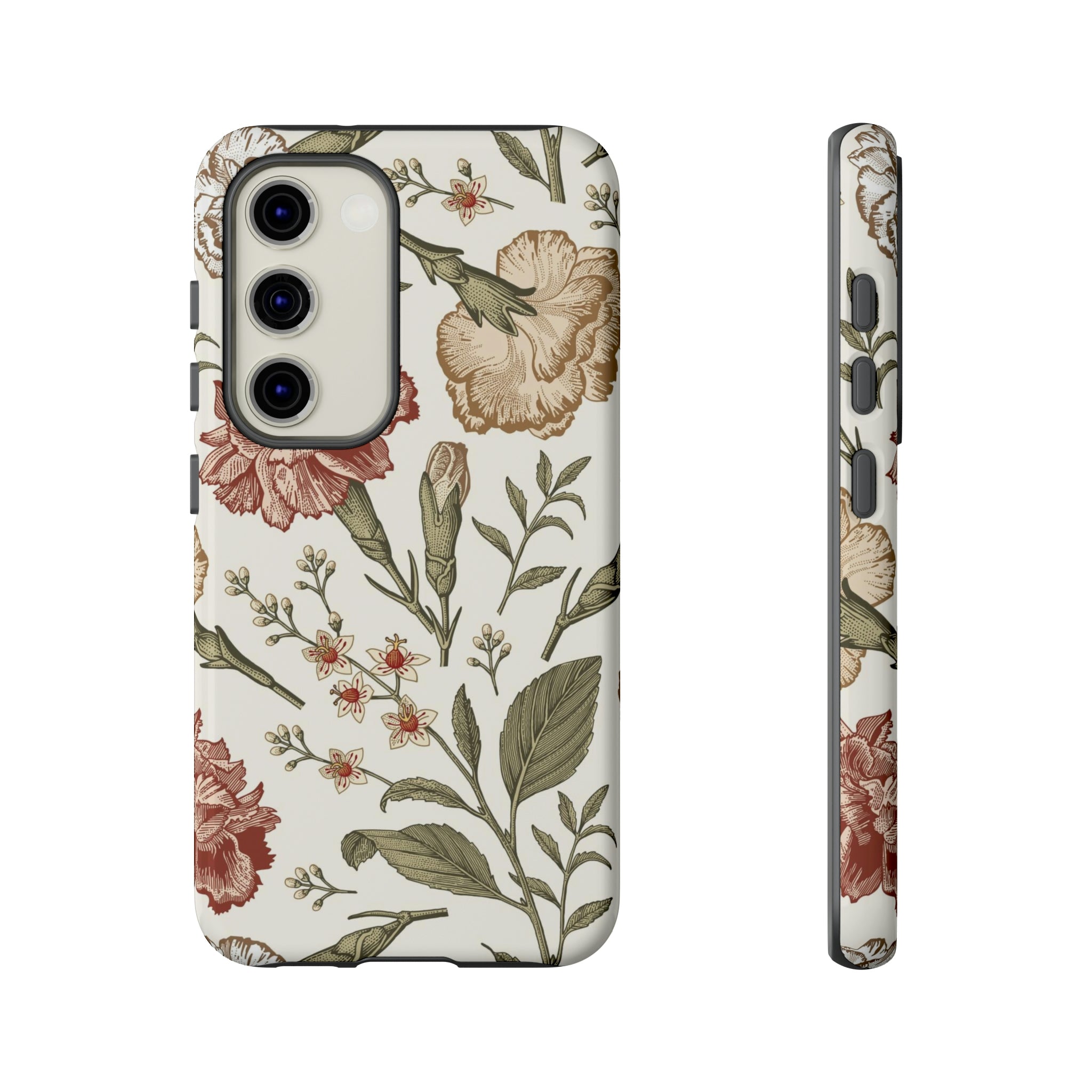 Carnation Vintage Flower Samsung Case (Protective) Samsung Galaxy S23 Glossy Phone Case