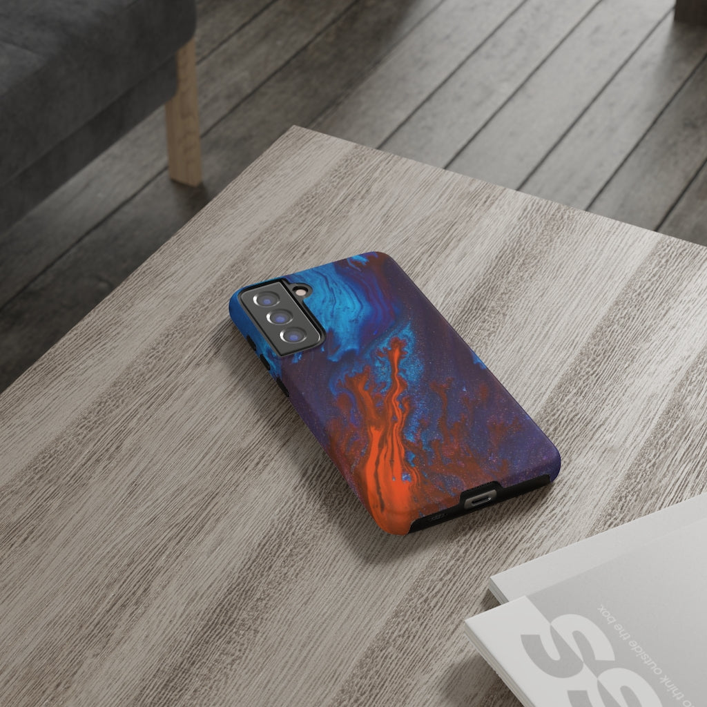 Orange Flame Ink Art Android Case (Protective) Phone Case