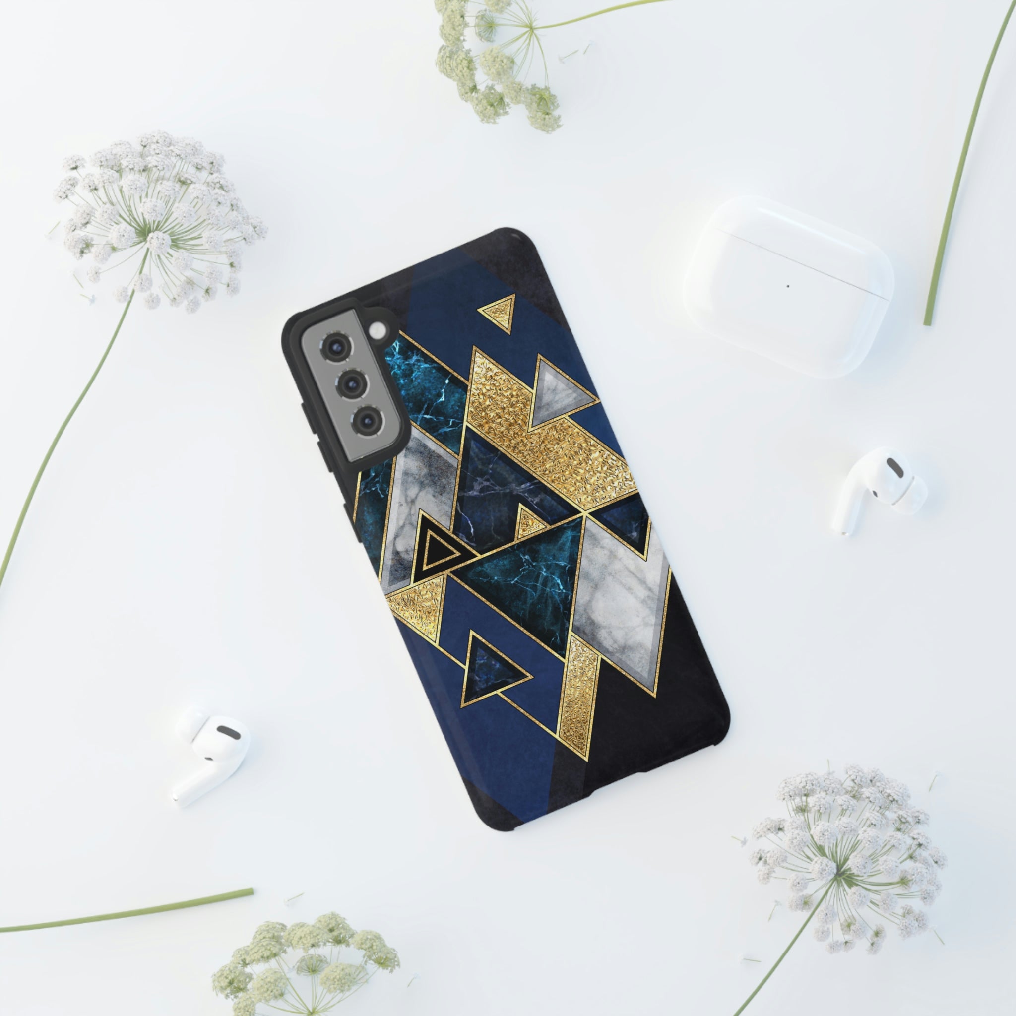 Dark Blue Geometric Android Case (Protective) Phone Case