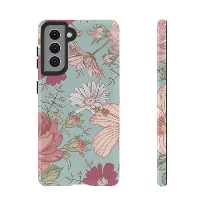 Hibiscus Vintage Flower Samsung Case (Protective) Samsung Galaxy S21 Glossy Phone Case