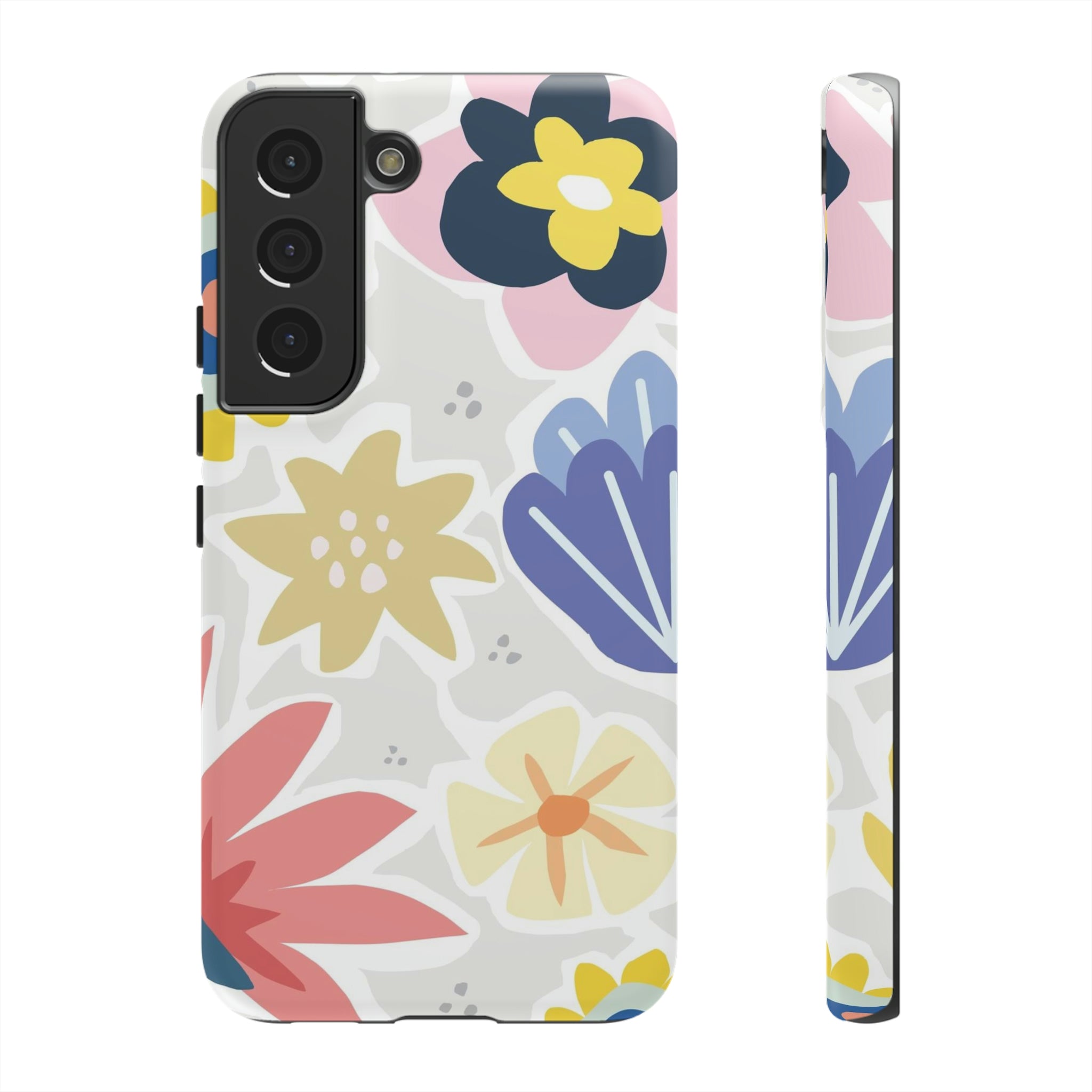 Blue Bouquet Happy Flower Samsung Case (Protective) Samsung Galaxy S22 Matte Phone Case