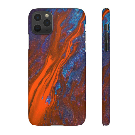 Orange Spikes Ink Art iPhone Case (Slim) iPhone 11 Pro Max Matte Phone Case