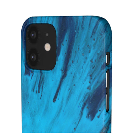 Light Blue Ink Art iPhone Case (Slim) Phone Case