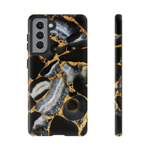 Dark Agate Marble Android Case (Protective) Samsung Galaxy S21 Glossy Phone Case