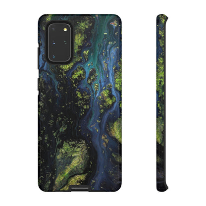 Blue Cosmos Ink Art Android Case (Protective) Samsung Galaxy S20+ Glossy Phone Case