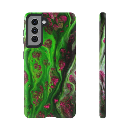 Toxic Green Ink Art Android Case (Protective) Samsung Galaxy S21 Matte Phone Case