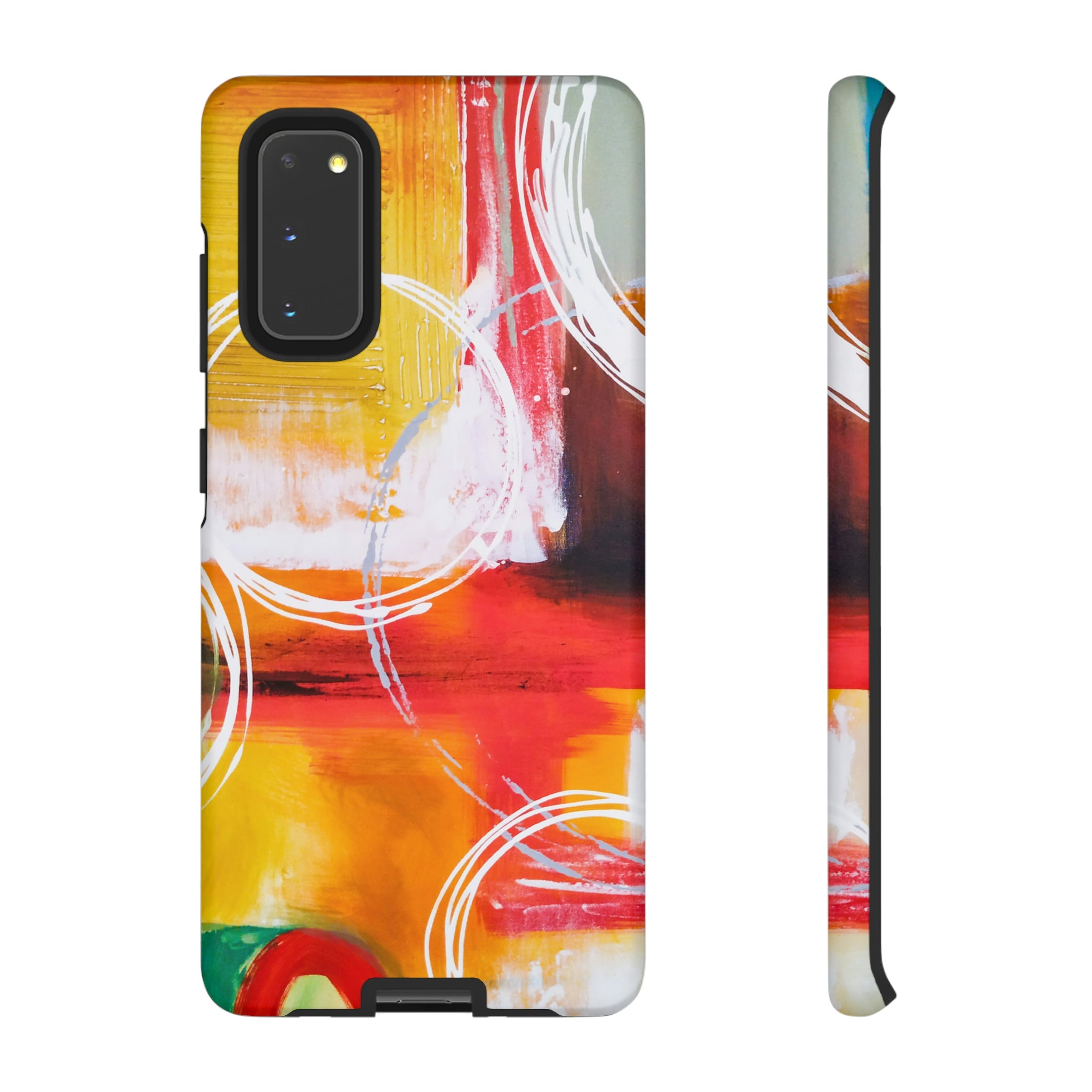 Abstract Yellow Android Case (Protective) Samsung Galaxy S20 Matte Phone Case