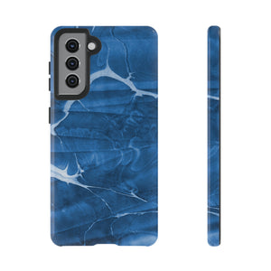 Ebru Blue Android Case (Protective) Samsung Galaxy S21 Glossy Phone Case