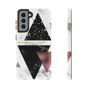 Rose Gold Triangles Android Case (Protective) Samsung Galaxy S21 Matte Phone Case