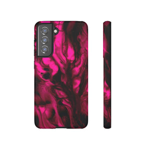 Bright Pink Ink Art Android Case (Protective) Samsung Galaxy S21 FE Matte Phone Case