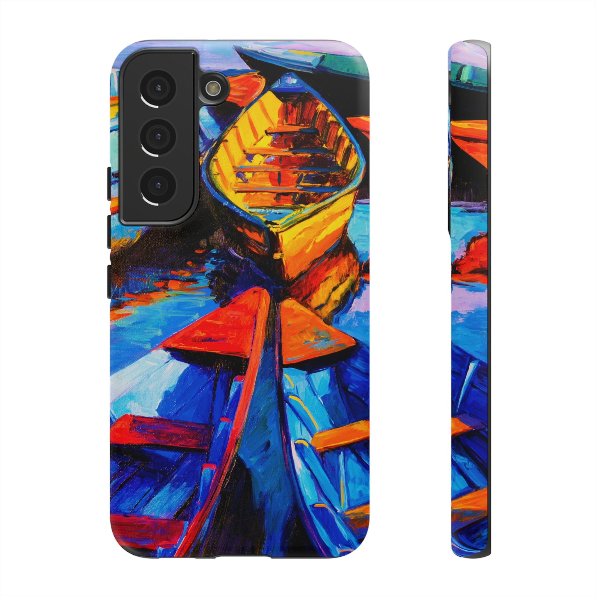 Colorful Wooden Boat Android Case (Protective) Samsung Galaxy S22 Matte Phone Case