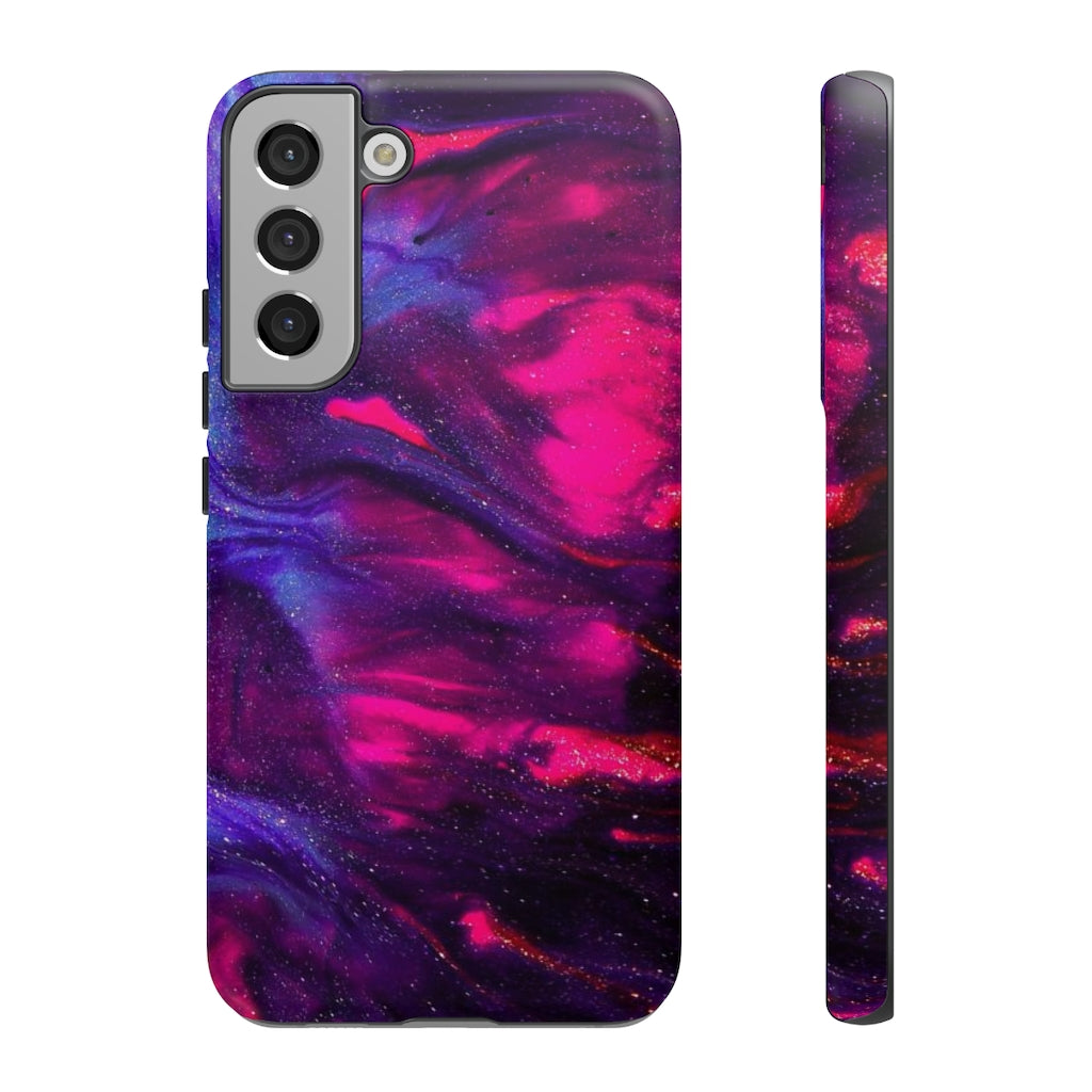 Deep Purple Ink Art Android Case (Protective) Samsung Galaxy S22 Plus Matte Phone Case