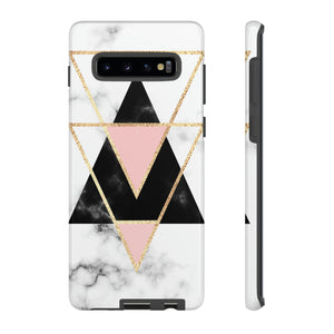 Marble Triangles Android Case (Protective) Samsung Galaxy S10 Plus Glossy Phone Case