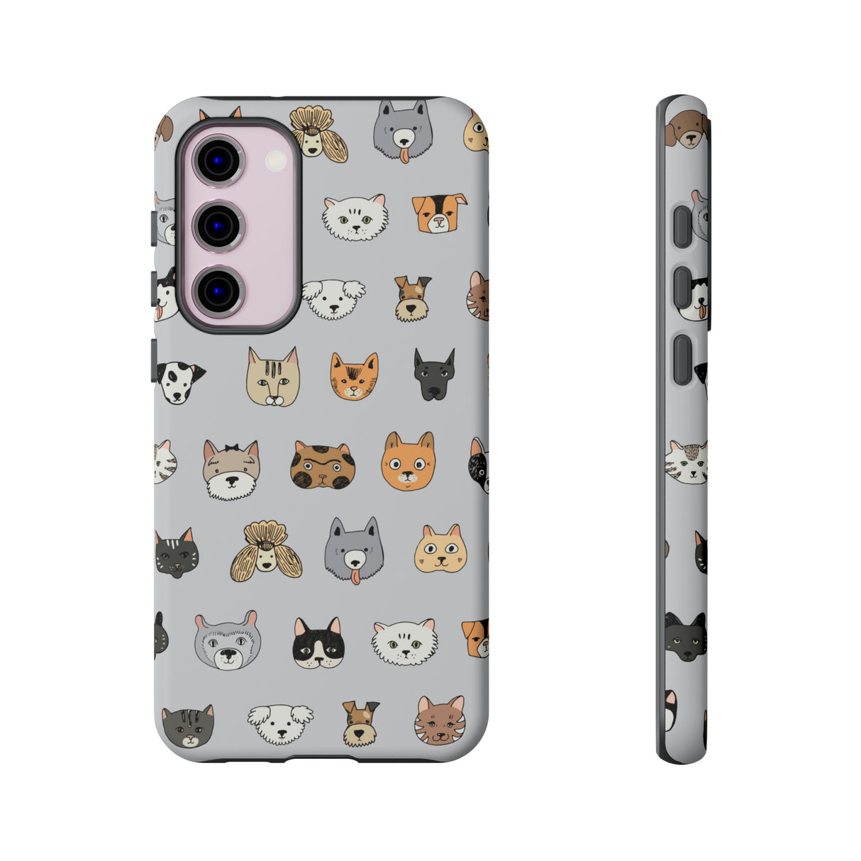 Cats n Dogs Pattern Android Case (Protective) Samsung Galaxy S23 Plus Matte Phone Case