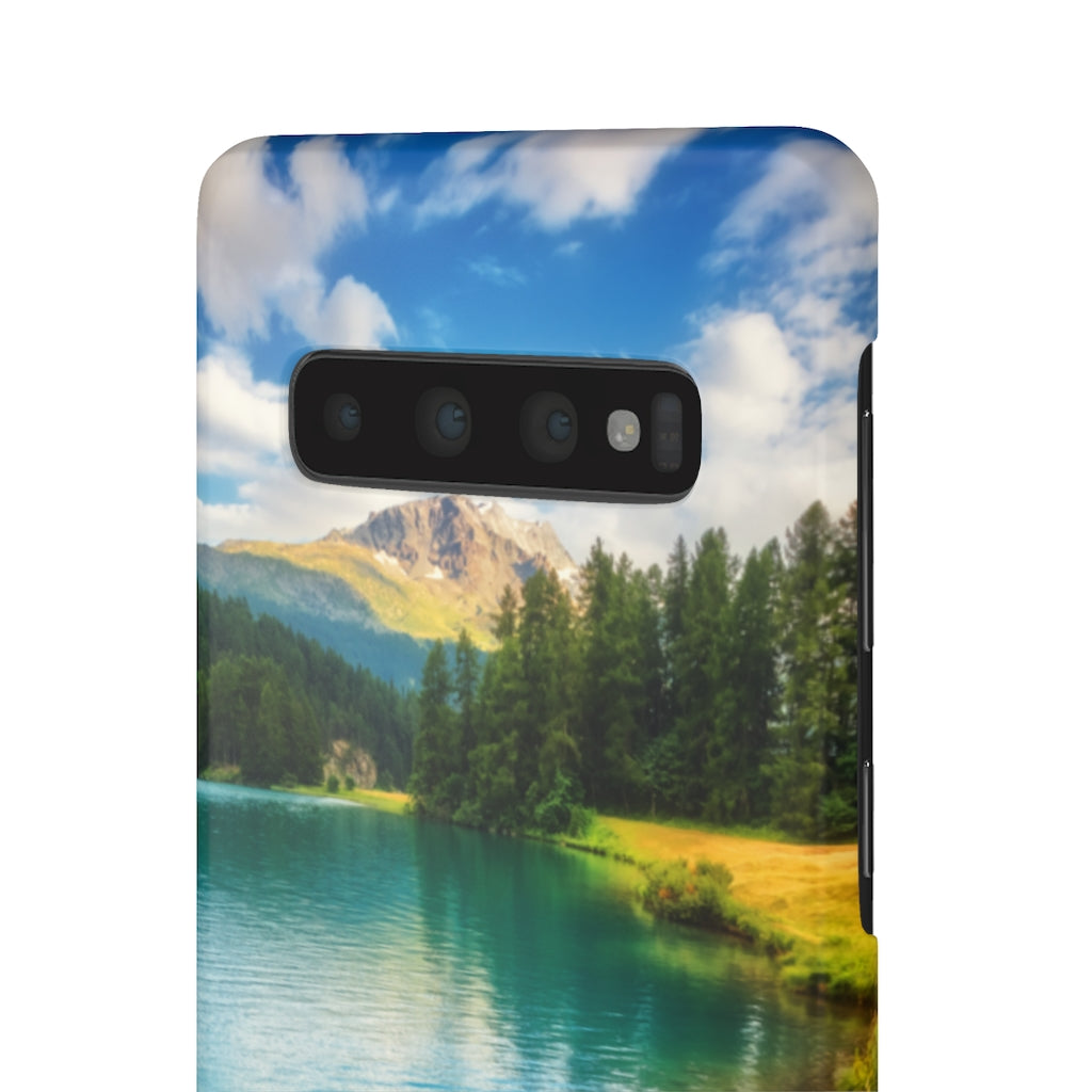 Fantastic Azure Alpine Lake Samsung/iPhone (Slim) Samsung Galaxy S10 Glossy Phone Case