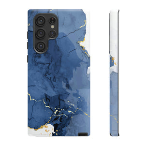 Classic Blue Watercolor Android Case (Protective) Samsung Galaxy S22 Ultra Matte Phone Case