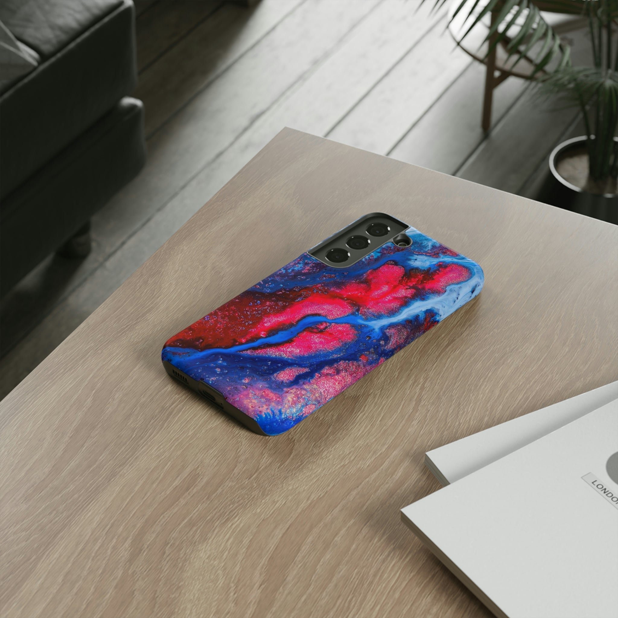 Red n Blue Ink Art Android Case (Protective) Phone Case