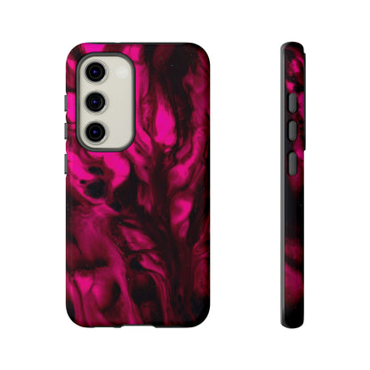 Bright Pink Ink Art Android Case (Protective) Samsung Galaxy S23 Glossy Phone Case