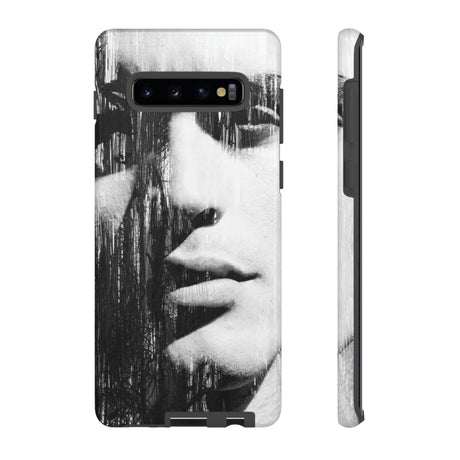 Black & White Pop Art Android Case (Protective) Samsung Galaxy S10 Plus Glossy Phone Case