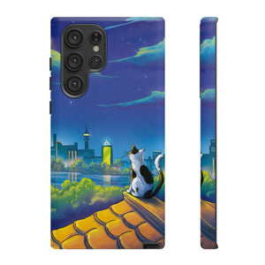 Cat Tin Roof Android Case (Protective) Samsung Galaxy S22 Ultra Matte Phone Case