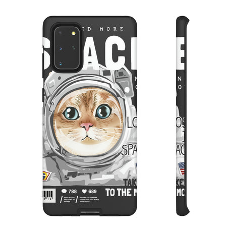 Space Cute Cat Android Case (Protective) Samsung Galaxy S20+ Matte Phone Case