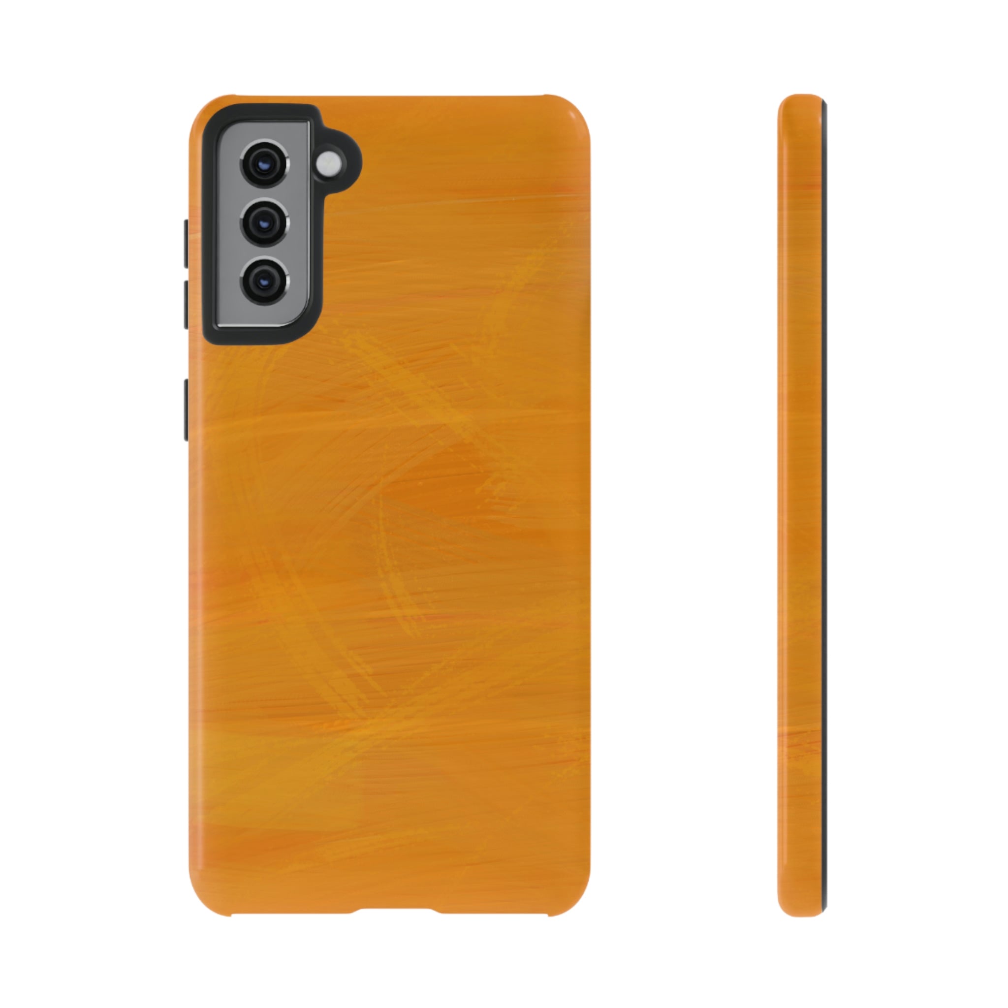 Abstract Orange Android Case (Protective) Samsung Galaxy S21 Plus Glossy Phone Case